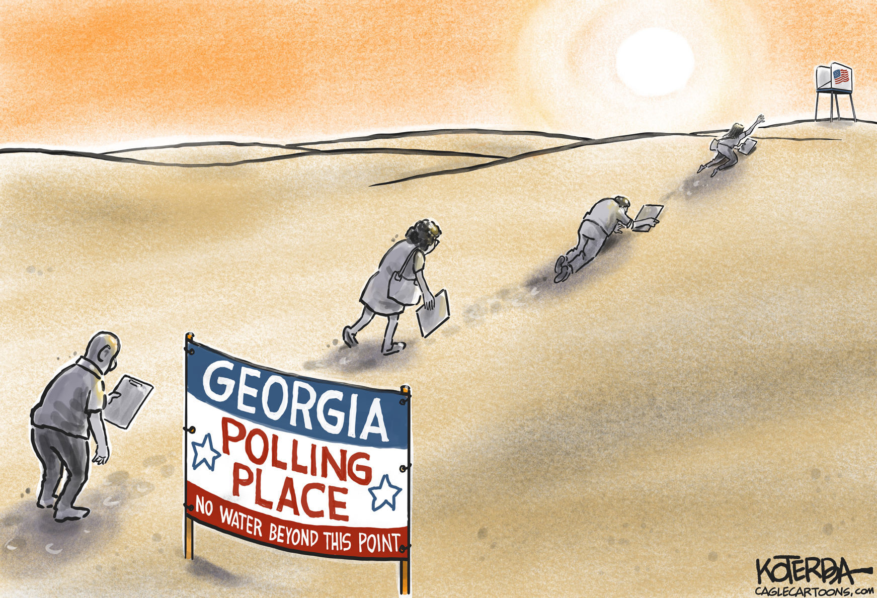 Voting booth burden